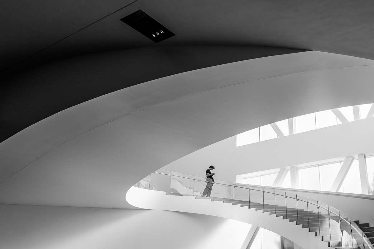 White stairs
