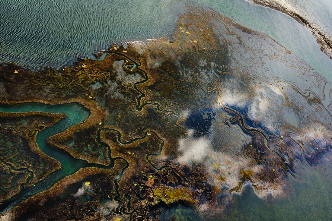 Flying over the Venetian lagoon