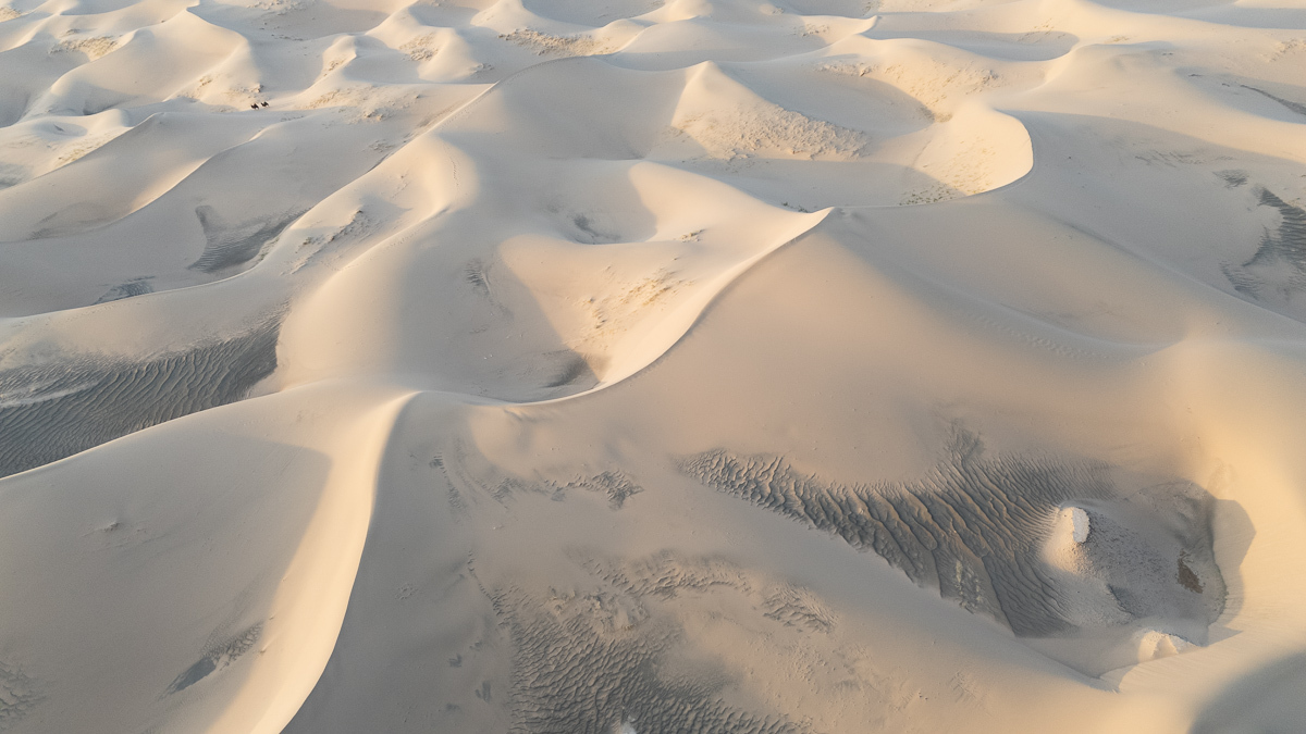 Footprints in the endless dunes