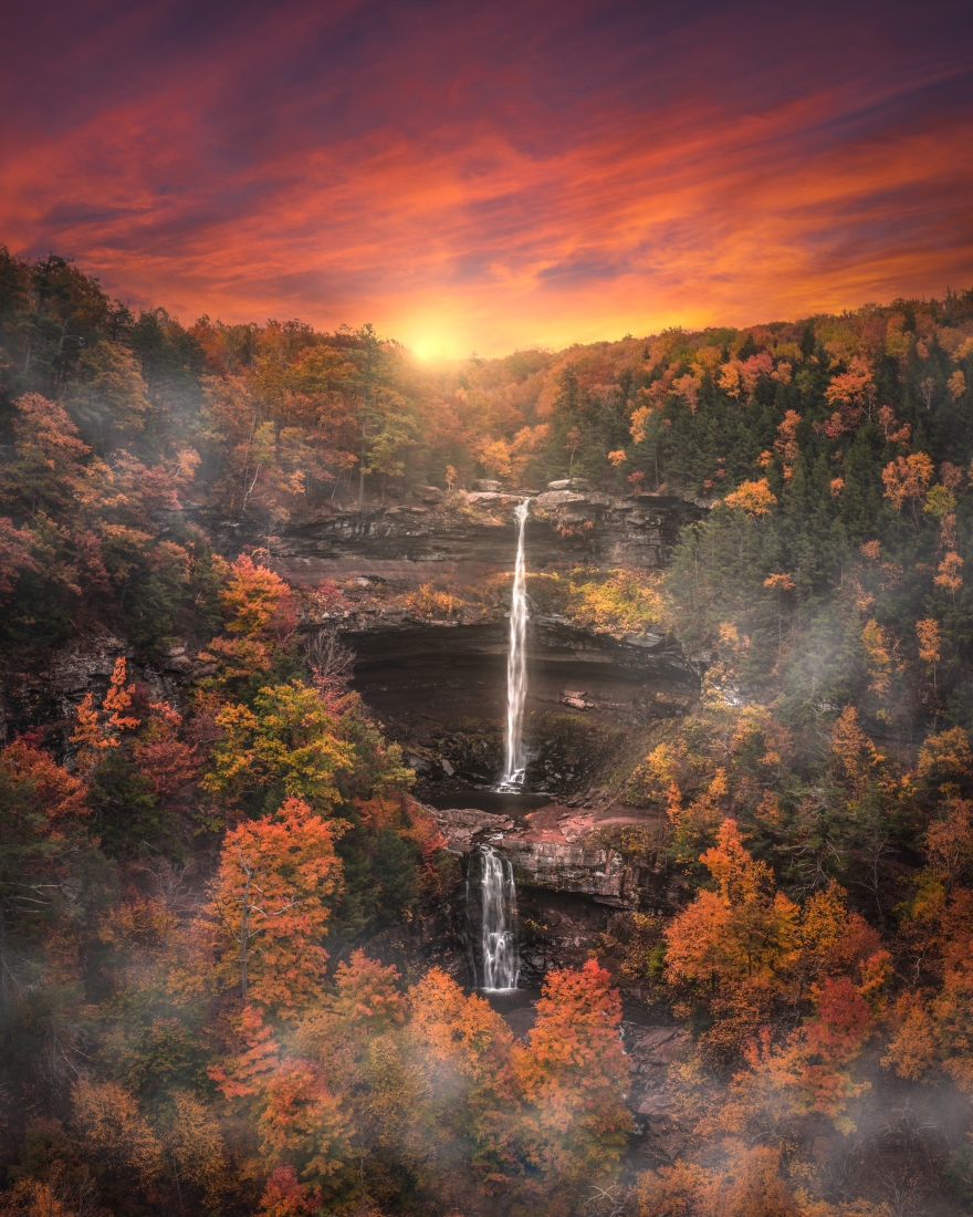 Salmon river falls,  American summer