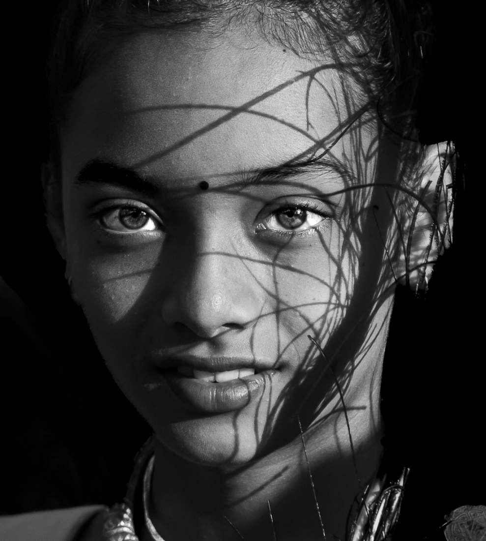 Girl with strands